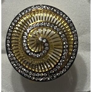 Gold Over 925 Sterling Silver Ring Size 6.5 MSRP 126.99 New with tag